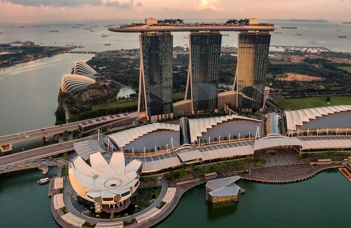Marina Bay, Singapore at dusk — ONTECH DIGITAL is based in Singapore